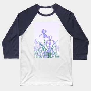 purple iris in purple background Baseball T-Shirt